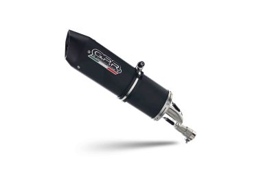 GPR escape compatible con  Aprilia Rx 125 2018-2020, Furore Evo4 Nero, Escape legal, homologado, silenciador con db killer desmontable y tubo de conexión específico 