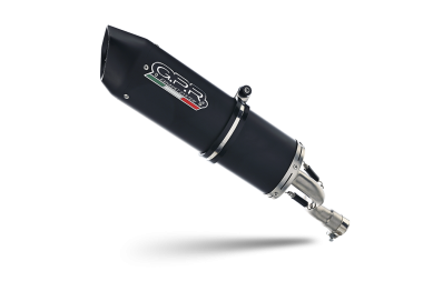 Exhaust compatible with Aprilia Rx 125 2018-2020, Furore Evo4 Nero, Slip-on exhaust including removable db killer and link pipe 