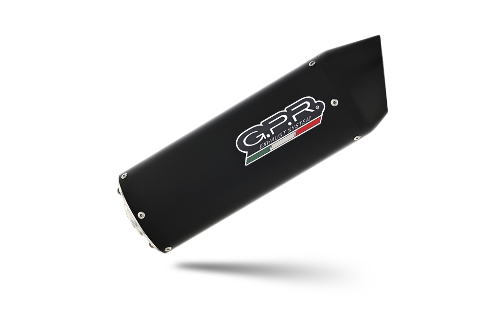 Exhaust compatible with Aprilia Pegaso 650 Ga 1992-1996, Furore Nero, Dual slip-on including removable db killers and link pipes, EPA-compliant 