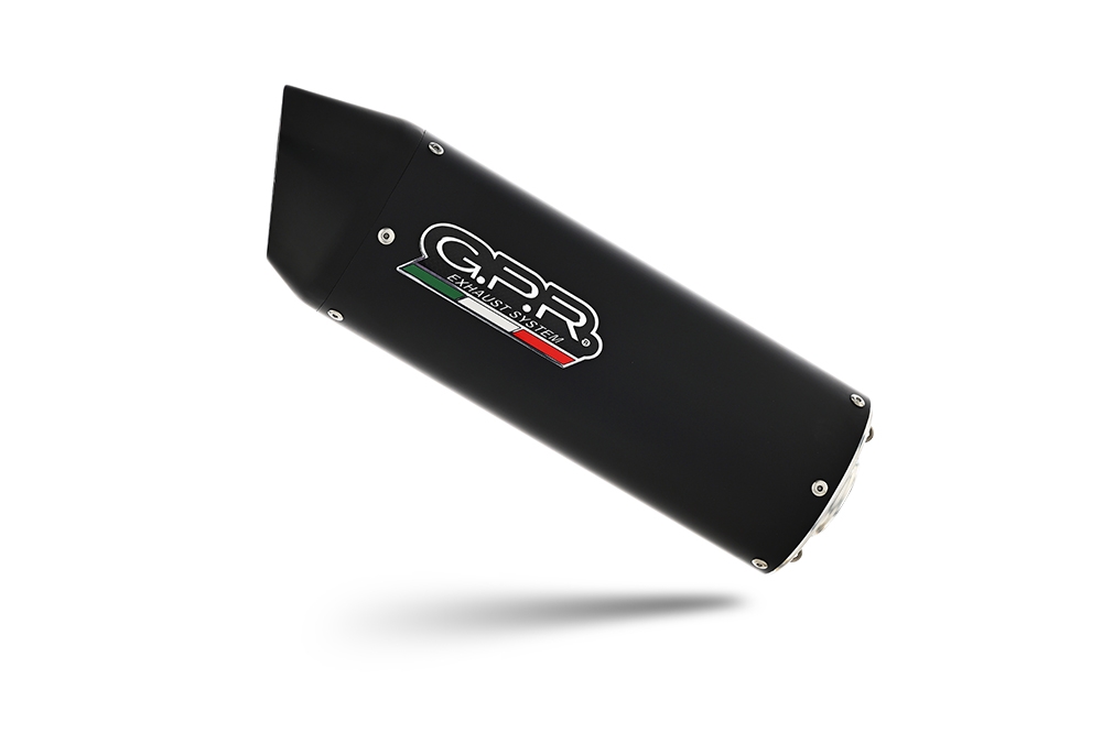 Exhaust compatible with Kawasaki Versys 650 2006-2014, Furore Nero, Slip-on exhaust including removable db killer and link pipe 