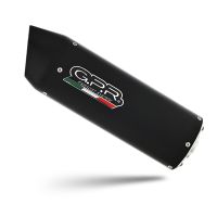 Exhaust compatible with Kawasaki Versys 650 2006-2014, Furore Nero, Slip-on exhaust including removable db killer and link pipe 