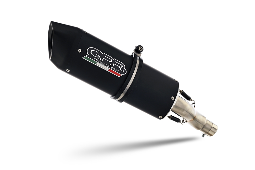 Exhaust compatible with Ktm 250 Duke 2017-2020, Furore Evo4 Nero, Slip-on exhaust including removable db killer and link pipe, not EPA-compliant 