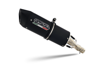 Exhaust compatible with Aprilia Rsv4 1000 2017-2020, Furore Evo4 Nero, Slip-on exhaust including link pipe and removable db killer 