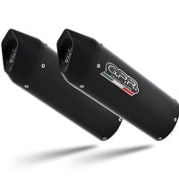 GPR escape compatible con  Yamaha Fjr 1300 2017-2020, Furore Evo4 Nero, Par de terminales de escape homologados, con db killer extraíbles y tubos de conexión específicos 