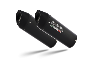 GPR escape compatible con  Royal Enfield Continental 650 2021-2024, Furore Evo4 Nero, Escape doble, no legal para los países miembros de la UE, incluidos los db killers extraíbles y los tubos de unión 