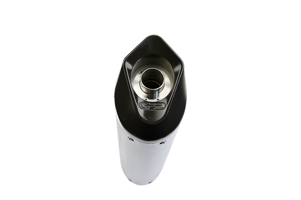 Exhaust compatible with Cf Moto 400 NK 2021-2023, Furore Nero, Slip-on exhaust, including link pipe and removable db killer 