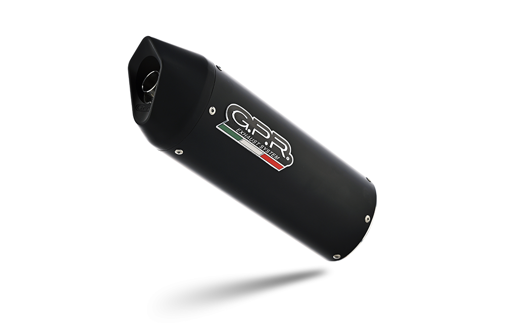Exhaust compatible with Cf Moto 400 NK 2021-2023, Furore Nero, Slip-on exhaust, including link pipe and removable db killer 