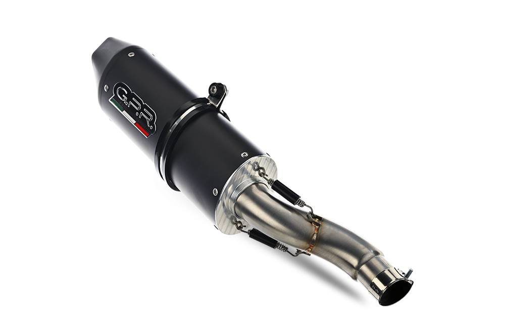 Exhaust compatible with Suzuki V-Strom 650 2017-2020, Furore Evo4 Nero, Mid-Full system exhaust including removable db killer 