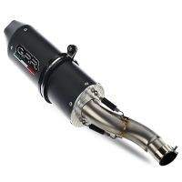 Exhaust compatible with Suzuki V-Strom 650 2017-2020, Furore Evo4 Nero, Mid-Full system exhaust including removable db killer 