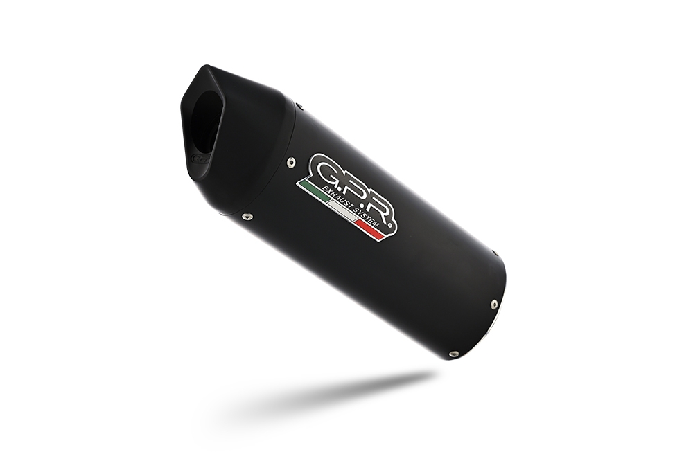 Exhaust compatible with Ktm RC 390 2022-2024, Furore Nero, Slip-on exhaust including removable db killer and link pipe 