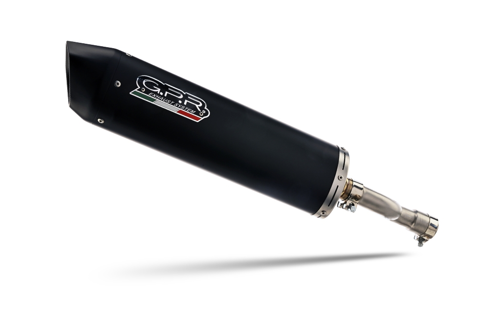 Exhaust compatible with Aprilia Leonardo 125 1996-2006, Furore Nero, Full system exhaust, including removable db killer 