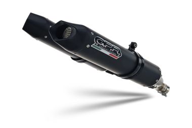 GPR escape compatible con  Aprilia Shiver 900 2017-2020, Furore Evo4 Nero, Par de terminales de escape homologados, con db killer extraíbles y tubos de conexión específicos 