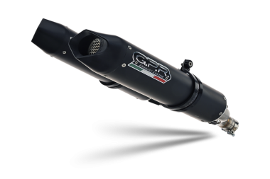 Exhaust compatible with Aprilia Dorsoduro 1200 2011-2016, Furore Evo4 Nero, Dual slip-on including removable db killers and link pipes 