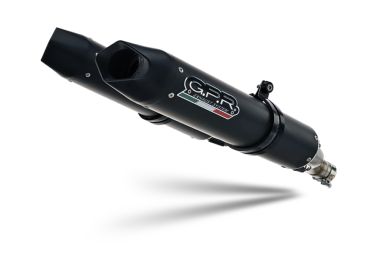 GPR escape compatible con  Aprilia Shiver 750 Gt 2007-2016, Furore Nero, Doble escape racing, con tubos de conexión, artículo sin homologación 