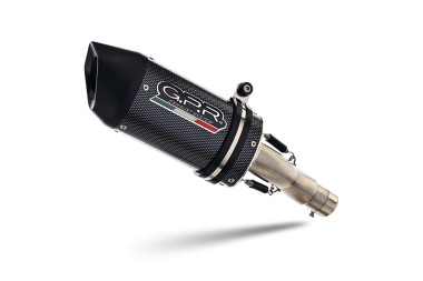 Exhaust compatible with Suzuki GSX-S 1000F 2017-2020, Furore Evo4 Poppy, Slip-on exhaust including removable db killer and link pipe 
