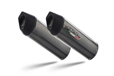 GPR escape compatible con  Bmw K 1600 Gt 2017-2021, Furore Evo4 Poppy, Par de terminales de escape homologados, con db killer extraíbles y tubos de conexión específicos 
