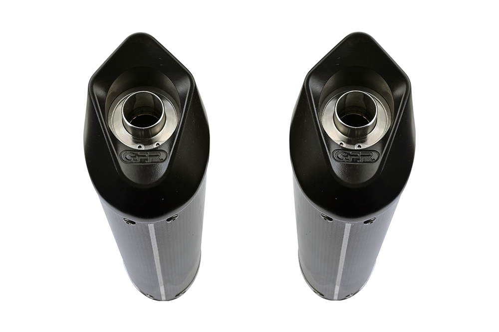 Exhaust compatible with Ducati Monster 600 1993-2000, Furore Poppy, Dual slip-on including removable db killers and link pipes, EPA-compliant 