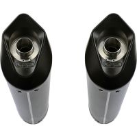 Exhaust compatible with Ducati Monster 600 1993-2000, Furore Poppy, Dual slip-on including removable db killers and link pipes, EPA-compliant 
