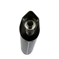 Exhaust compatible with Fantic Motor 125 M Performance 2019-2020, Furore Poppy, Slip-on exhaust including removable db killer and link pipe, EPA-compliant 