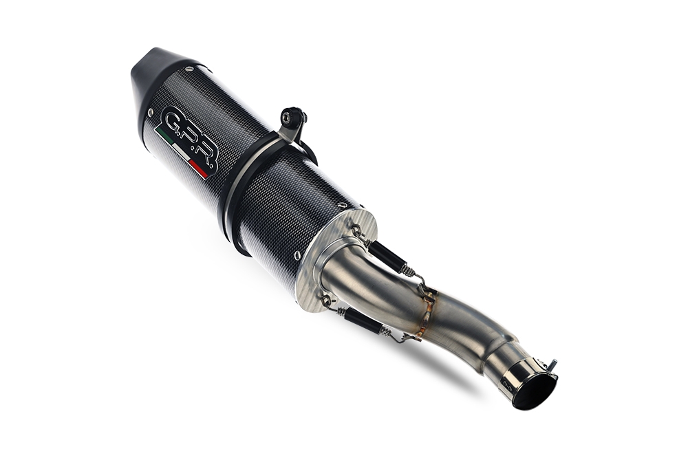 Exhaust compatible with Aprilia Rx 125 2021-2024, Furore Evo4 Poppy, Slip-on exhaust including link pipe and removable db killer 