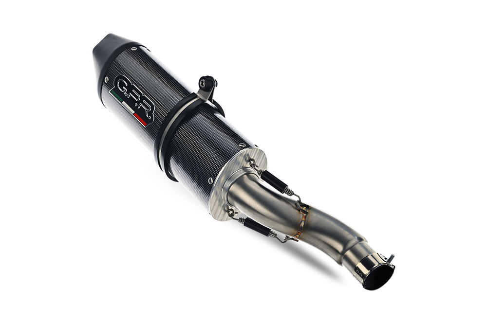 Exhaust compatible with Aprilia Rx 125 2021-2024, Furore Evo4 Poppy, Slip-on exhaust including link pipe and removable db killer 