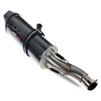 Exhaust compatible with Aprilia Rx 125 2021-2024, Furore Evo4 Poppy, Slip-on exhaust including link pipe and removable db killer 