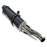 Exhaust compatible with Aprilia Rx 125 2021-2024, Furore Evo4 Poppy, Slip-on exhaust including link pipe and removable db killer 