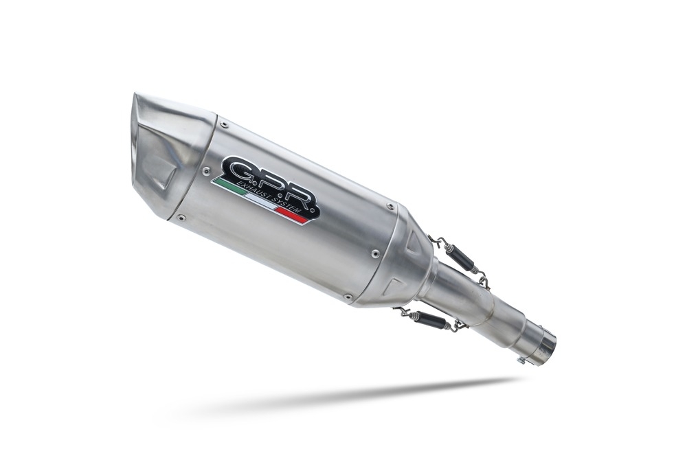 GPR exhaust compatible with Ktm RC 390 2022-2024, Furore-X Inox, Slip-on exhaust including removable db killer and link pipe, EPA-compliant 