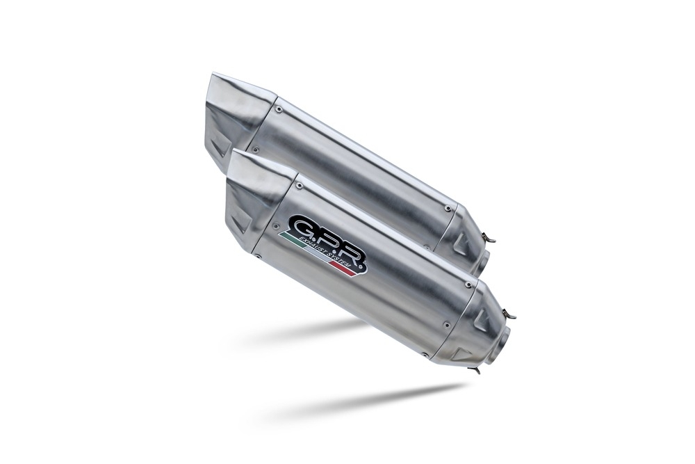 GPR exhaust compatible with  Aprilia Pegaso Strada 650 2005-2011, Furore-X Inox, Dual slip-on including removable db killers and link pipes, EPA-compliant 