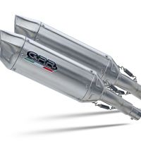 GPR exhaust compatible with  Aprilia Dorsoduro 1200 2011-2016, Furore-X Inox, Dual slip-on exhausts including removable db killers, link pipes and catalysts,  EPA-compliant 