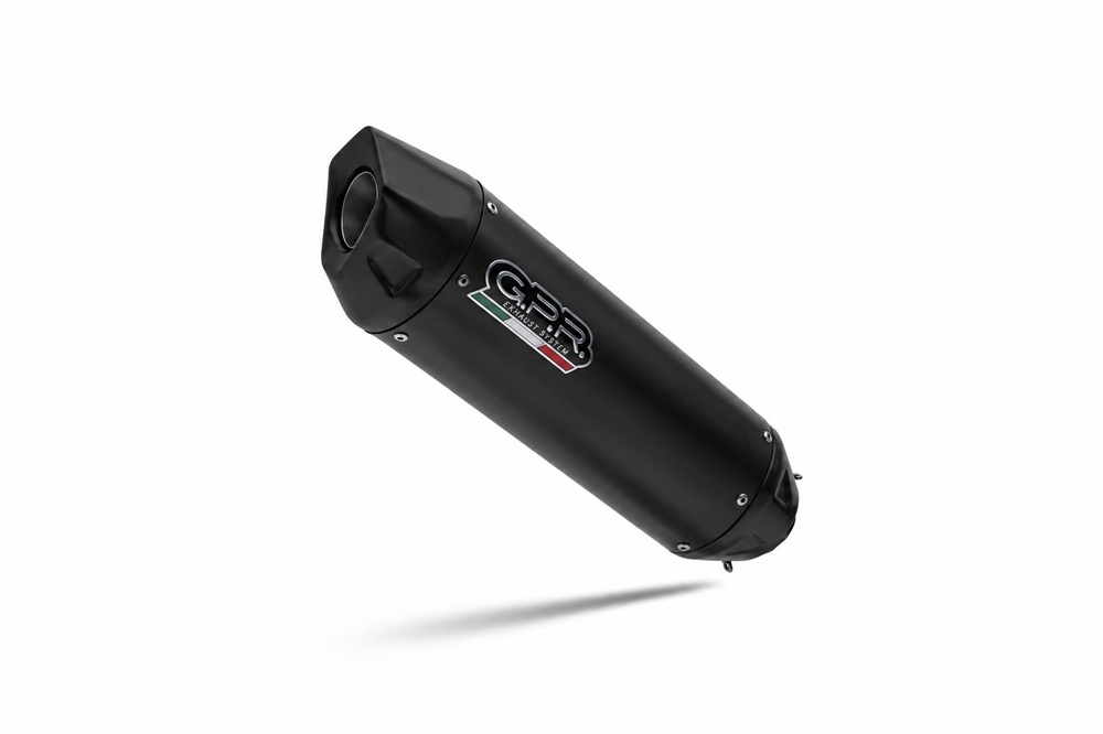 GPR exhaust compatible with Triumph Tiger 900 GT / Pro / Rally Pro 2024-2025, Furore-X Titanio Nero, Slip-on exhaust including removable db killer and link pipe, not EPA-compliant 