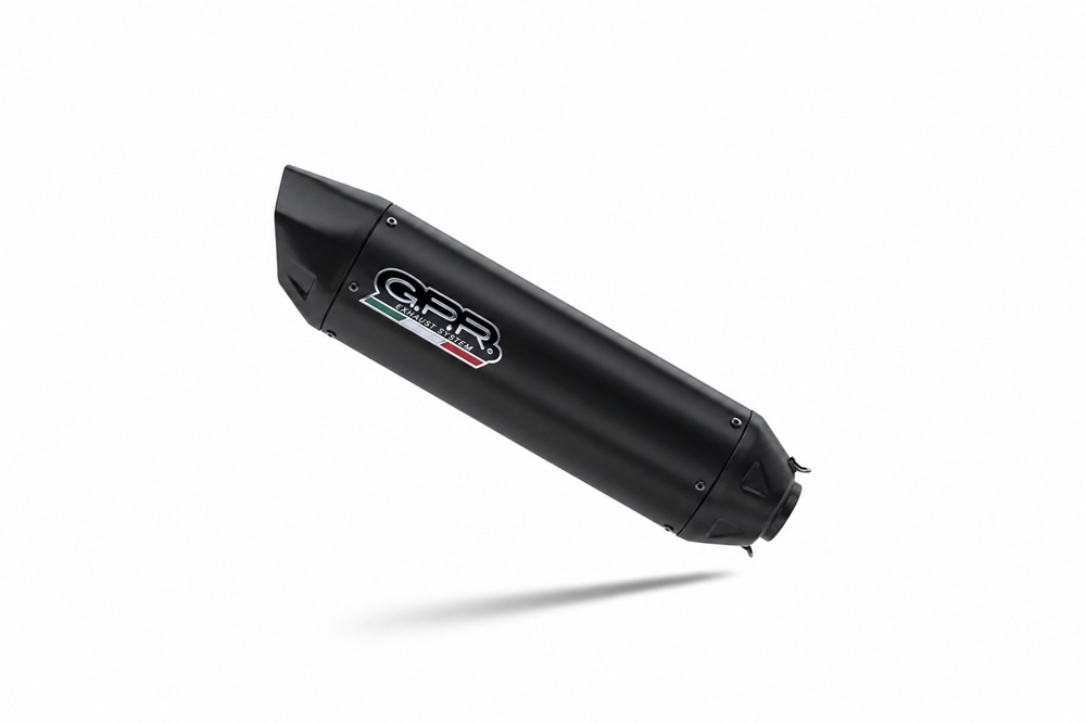 GPR exhaust compatible with Triumph Tiger 900 GT / Pro / Rally Pro 2024-2025, Furore-X Titanio Nero, Slip-on exhaust including removable db killer and link pipe, not EPA-compliant 