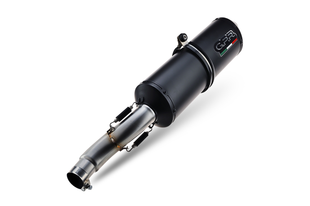 Exhaust compatible with Moto Guzzi Stelvio 1200 4V 2008-2010, Ghisa , Slip-on exhaust including removable db killer and link pipe, not EPA-compliant 