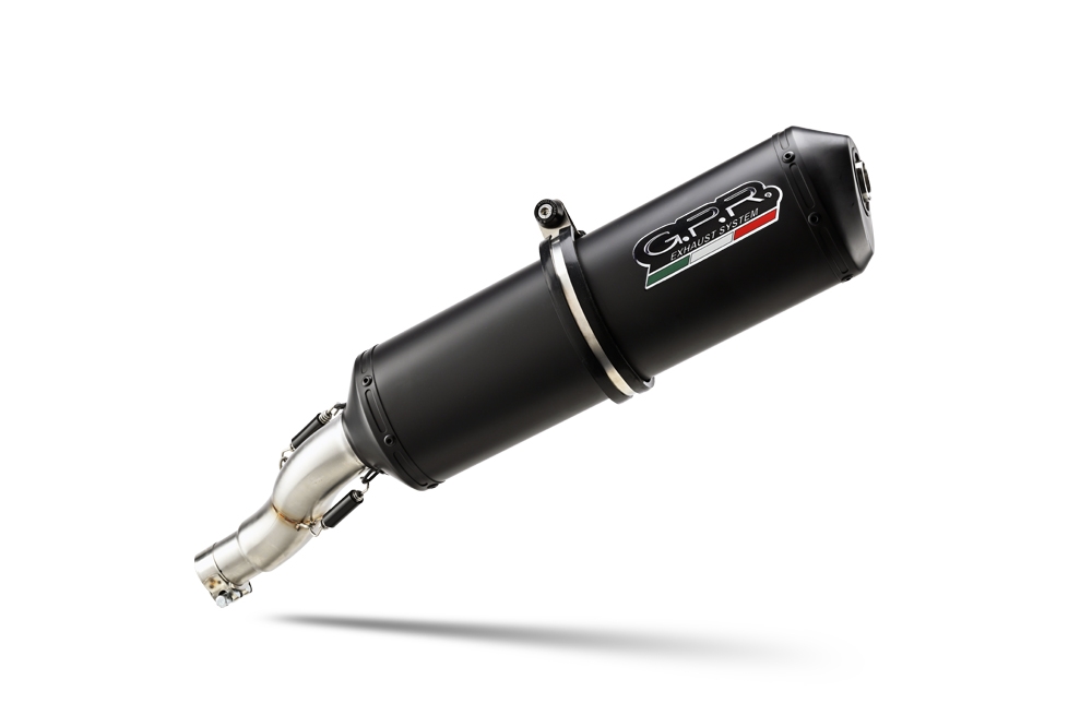 Exhaust compatible with Moto Guzzi Stelvio 1200 4V 2008-2010, Ghisa , Slip-on exhaust including removable db killer and link pipe, not EPA-compliant 