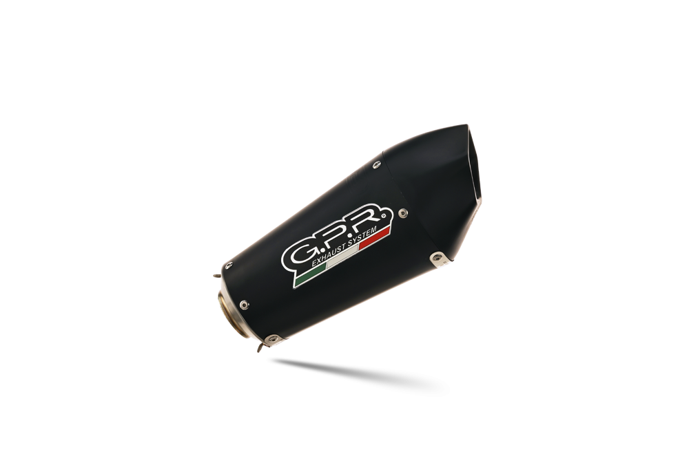 Exhaust compatible with Ducati Hypermotard 1100 - 1100 Evo 2007-2012, Gpe Ann. Black titanium, Dual slip-on including removable db killers and link pipes 