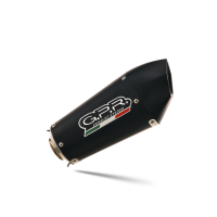 Exhaust compatible with Ducati Hypermotard 1100 - 1100 Evo 2007-2012, Gpe Ann. Black titanium, Dual slip-on including removable db killers and link pipes 
