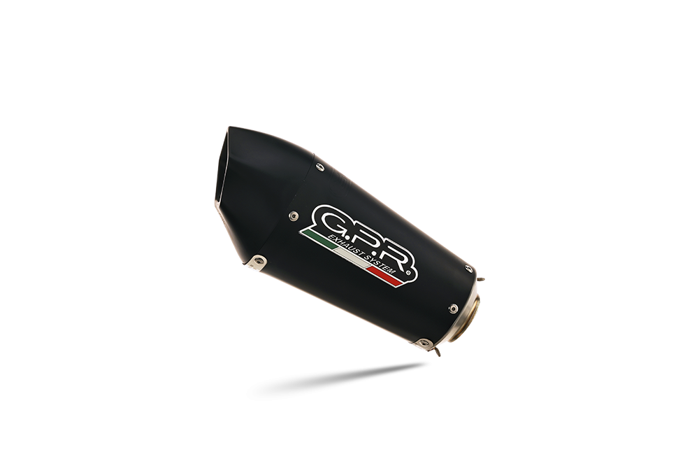 Exhaust compatible with Ducati Hypermotard 1100 - 1100 Evo 2007-2012, Gpe Ann. Black titanium, Dual slip-on including removable db killers and link pipes 