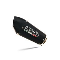 Exhaust compatible with Aprilia RS 457 2024-2025, Gpe Ann. Black titanium, Slip-on exhaust including link pipe and removable db killer 
