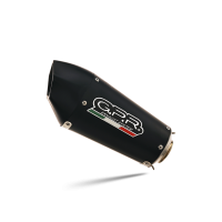 Exhaust compatible with Ducati Hypermotard 1100 - 1100 Evo 2007-2012, Gpe Ann. Black titanium, Dual slip-on including removable db killers and link pipes 