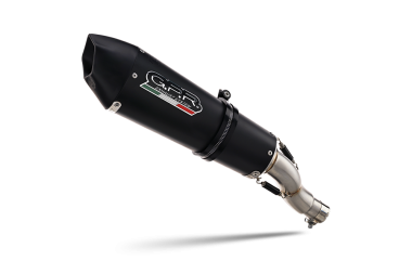 Exhaust compatible with Bmw R1200R 2015 LC 2015-2016, Gpe Ann. Black titanium, Slip-on exhaust including removable db killer and link pipe 