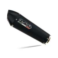 Exhaust compatible with Cf Moto 650 Nk 2021-2024, Gpe Ann. Black titanium, Slip-on exhaust including link pipe and removable db killer 