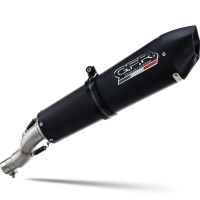 Exhaust compatible with Bmw F800GS Adventure 2016-2018, GP Evo4 Black Titanium, Slip-on exhaust including removable db killer and link pipe 