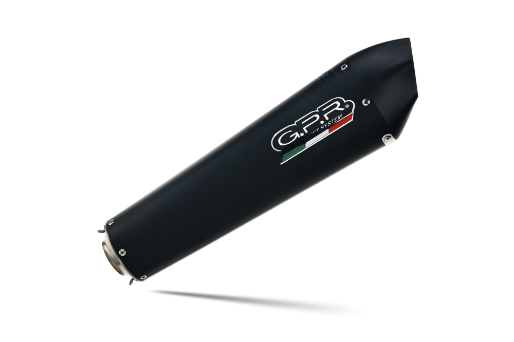 Exhaust compatible with Bmw F800GS Adventure 2016-2018, GP Evo4 Black Titanium, Slip-on exhaust including removable db killer and link pipe 
