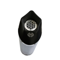 Exhaust compatible with Ducati Multistrada 1260 2018-2020, GP Evo4 Black Titanium, Slip-on exhaust including removable db killer and link pipe 