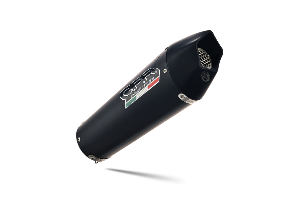 Exhaust compatible with Bmw F800GS Adventure 2016-2018, GP Evo4 Black Titanium, Slip-on exhaust including removable db killer and link pipe 