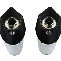 Exhaust compatible with Ducati Hypermotard 1100 - 1100 Evo 2007-2012, Gpe Ann. Black titanium, Dual slip-on including removable db killers and link pipes 