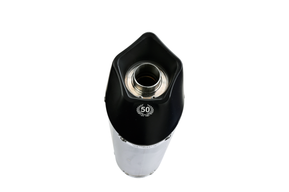Exhaust compatible with Bmw C650GT 2012-2015, Gpe Ann. Black titanium, Slip-on exhaust including removable db killer and link pipe 