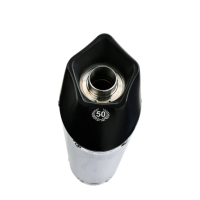 Exhaust compatible with Bmw C650GT 2012-2015, Gpe Ann. Black titanium, Slip-on exhaust including removable db killer and link pipe 