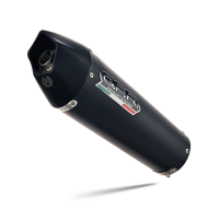 Exhaust compatible with Cf Moto 650 Nk 2021-2024, Gpe Ann. Black titanium, Slip-on exhaust including link pipe and removable db killer 