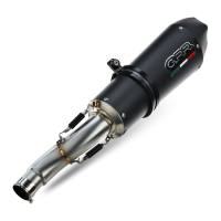 Exhaust compatible with Ducati Hypermotard 1100 - 1100 Evo 2007-2012, Gpe Ann. Black titanium, Dual slip-on including removable db killers and link pipes 